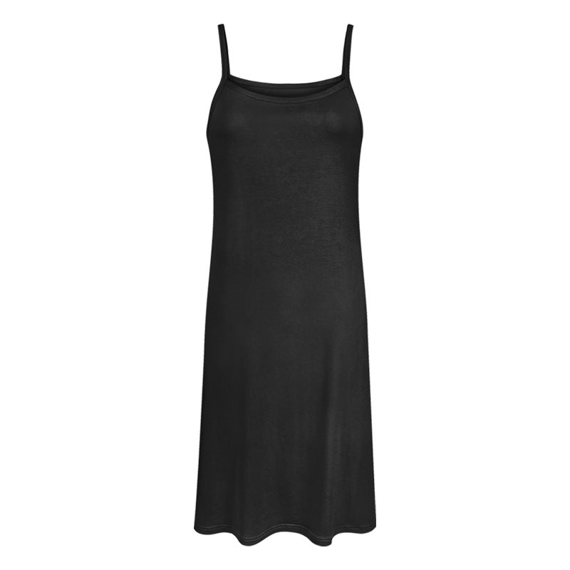 Bottoming Suspender Skirt for Women Inner Underskirt Loose Sleeveless Vest Skirt Casual Dress