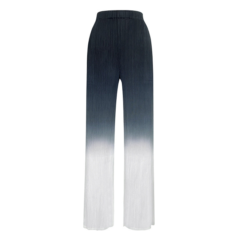 Nanyou Casual Versatile Slimming Pleated Straight-Leg Pants Women's Cropped Pants