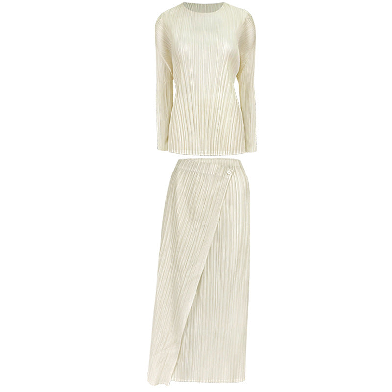 Foundation Package All-Matching Long Sleeve Top Skirt Suit Women