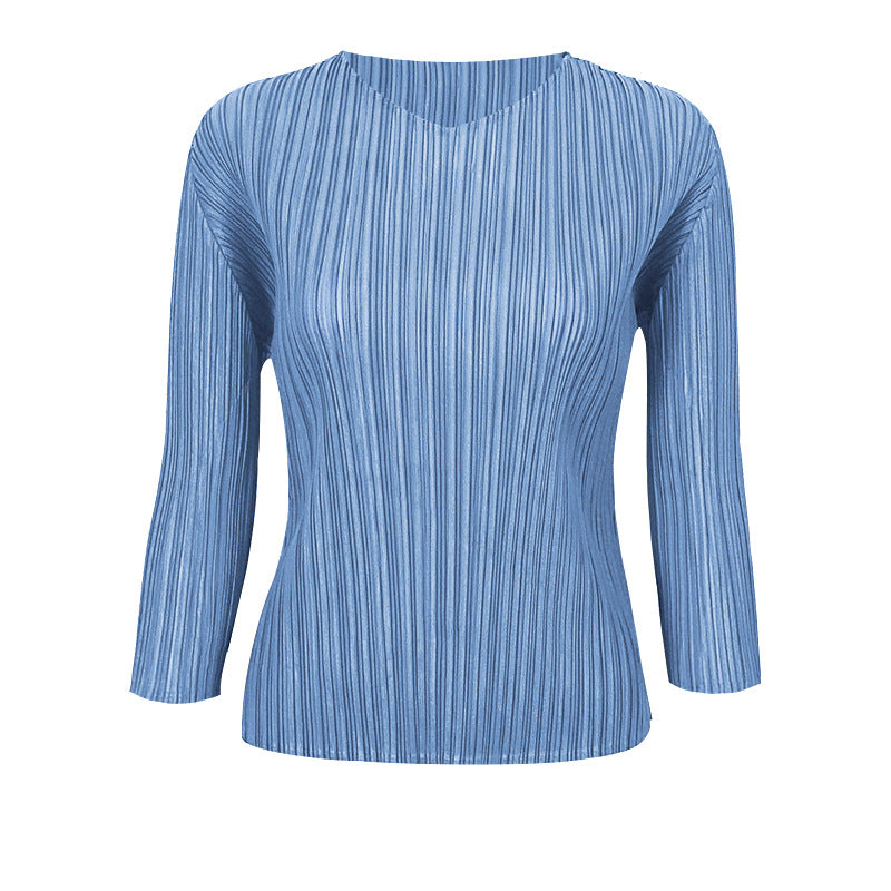 Basic All-Matching Long Sleeve Design Sense Niche Young Top for Women