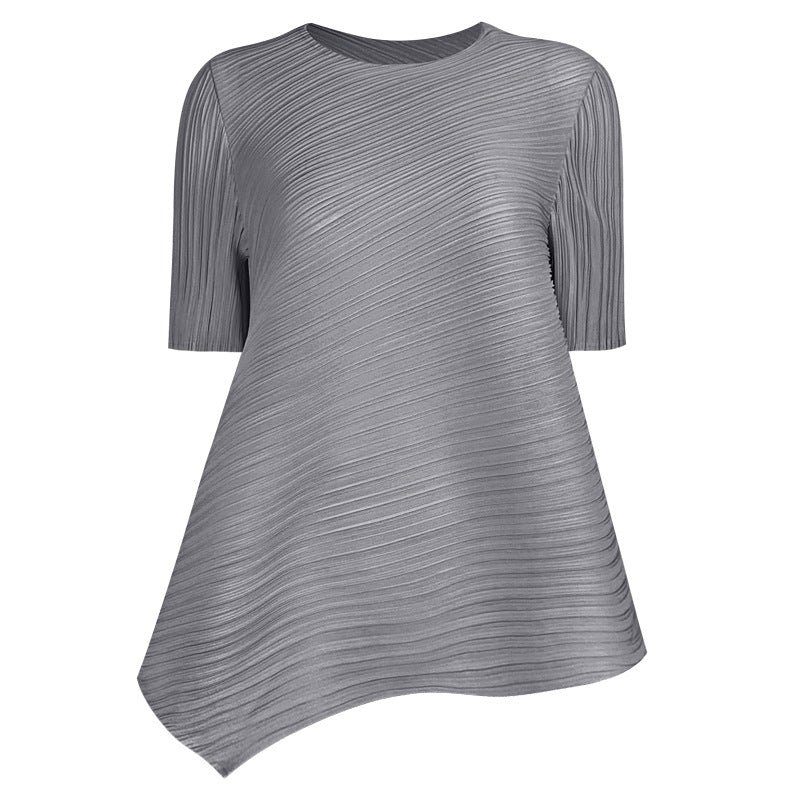 Basic Style Leisure Pullover round Neck Loose Women's T-shirt Top