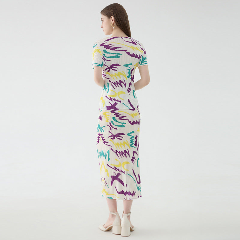 Letter Printing Suit Simple Short-Sleeved Shirt Slim Fit Two-Piece Overskirt Suit