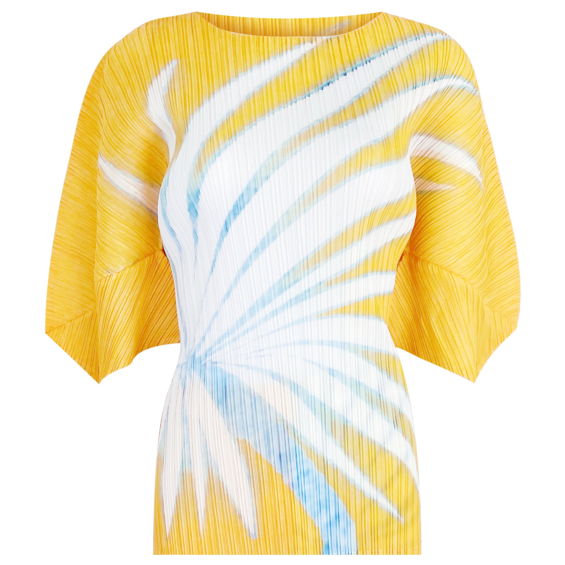 Printed 3/4 Sleeves Straight-Leg Pants Slim Fit Casual Two-Piece Suit