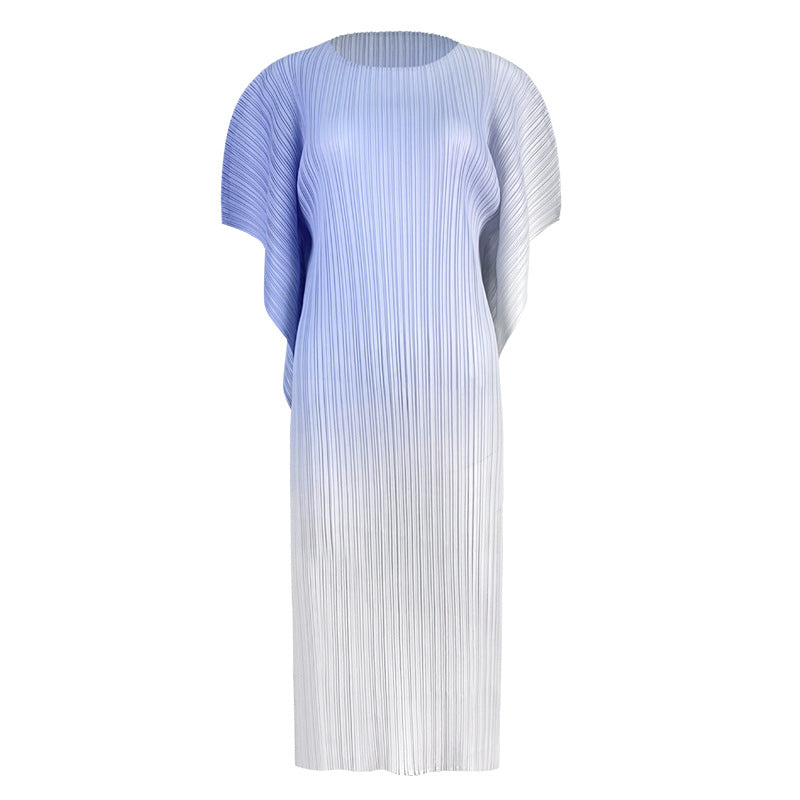 Gradient Dress Autumn Loose Slimming Mid-Waist Skirt Women's Mid-Length Anti-Aging Dress Women's