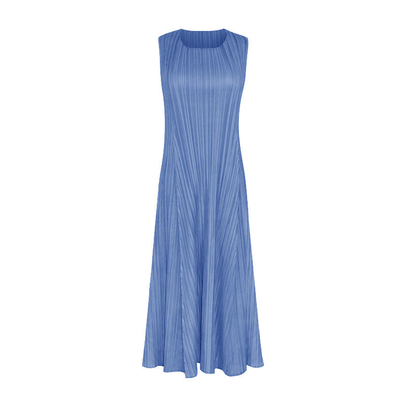 round Neck Sleeveless Slimming Loose Dress