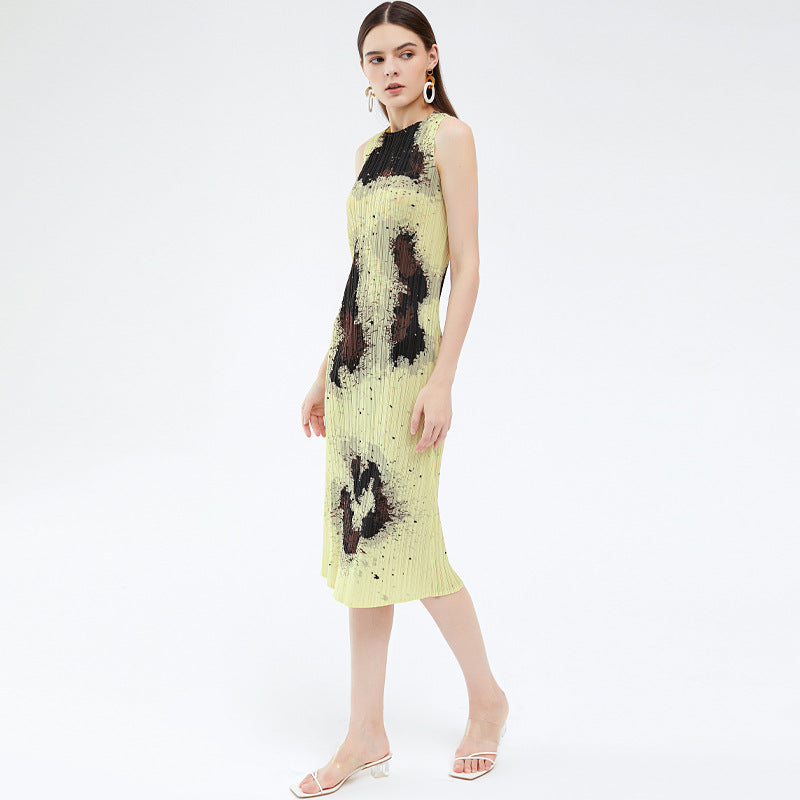 Design Sense Dress Casual Niche Mid-Length Printed Dress Children