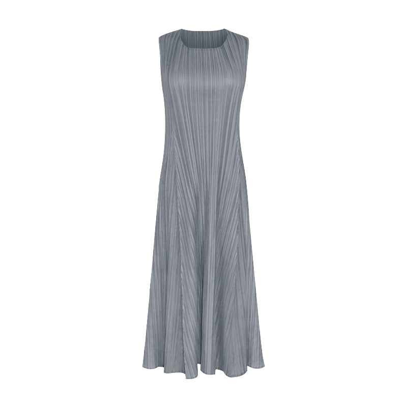 round Neck Sleeveless Slimming Loose Dress