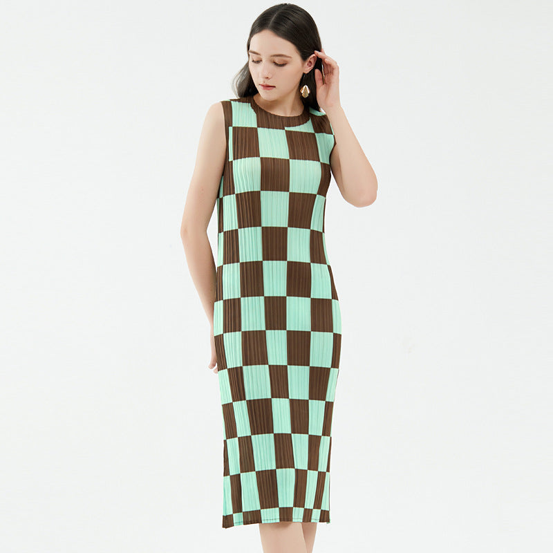 Level Design Skirt Temperament Plaid Dress Women's Level Sense