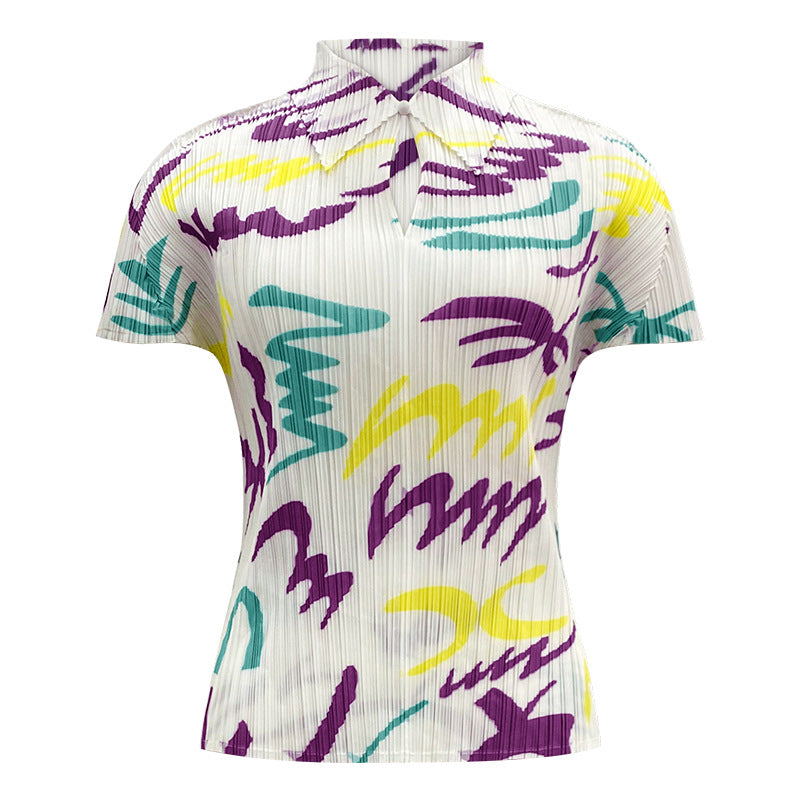 Letter Printing Suit Simple Short-Sleeved Shirt Slim Fit Two-Piece Overskirt Suit