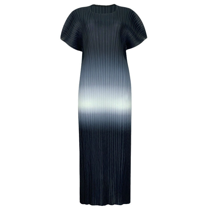 Grade Design Gradient Skirt Pleated Temperament Slimming Dress Female Summer