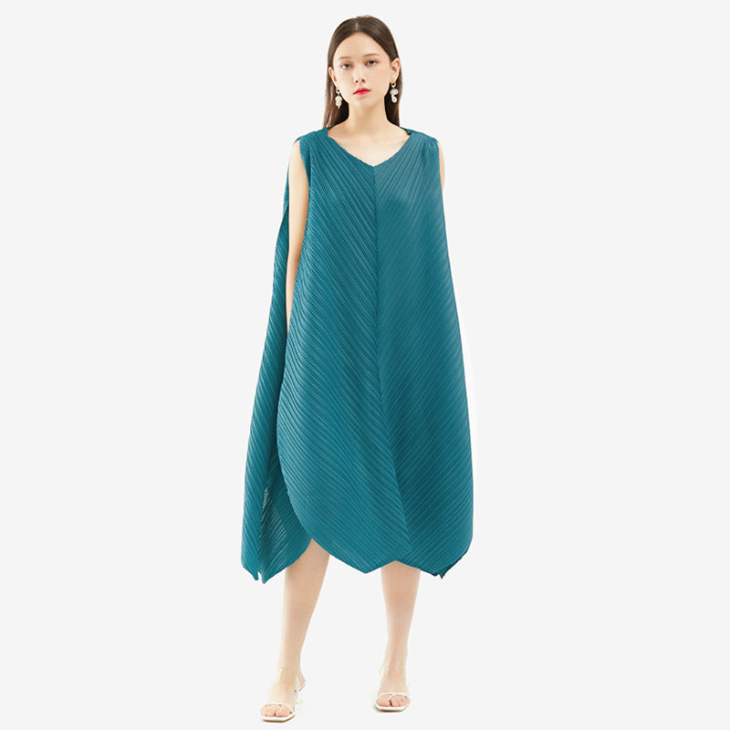 Niche Design Mid-Length Casual Loose Dress Sleeveless Vest Dress Women