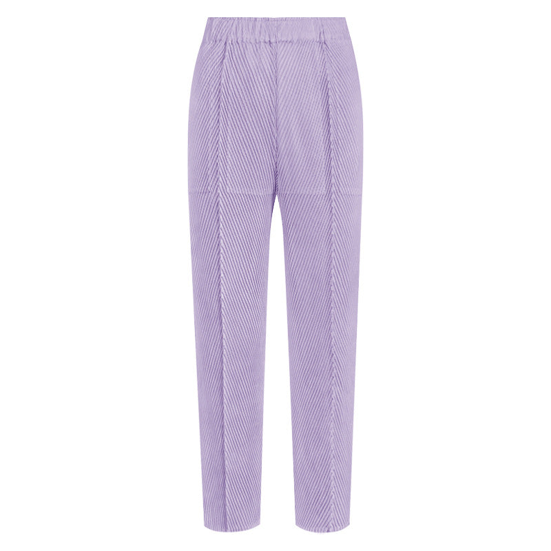 Scale Pleated Casual Slimming Trousers Loose Solid Color Skinny Pants All-Matching Pants Women