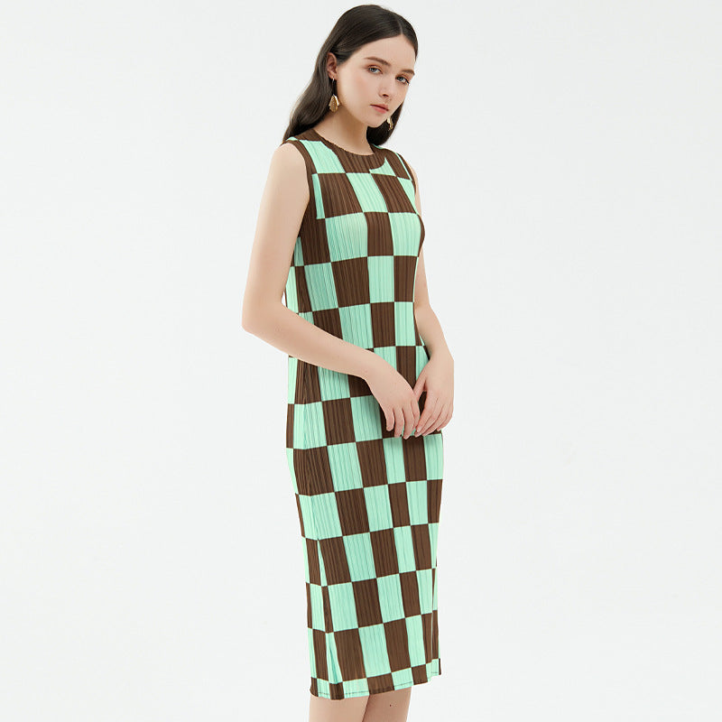 Level Design Skirt Temperament Plaid Dress Women's Level Sense