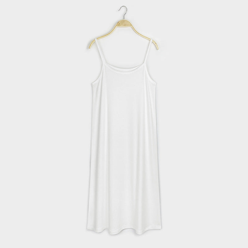 Bottoming Suspender Skirt for Women Inner Underskirt Loose Sleeveless Vest Skirt Casual Dress