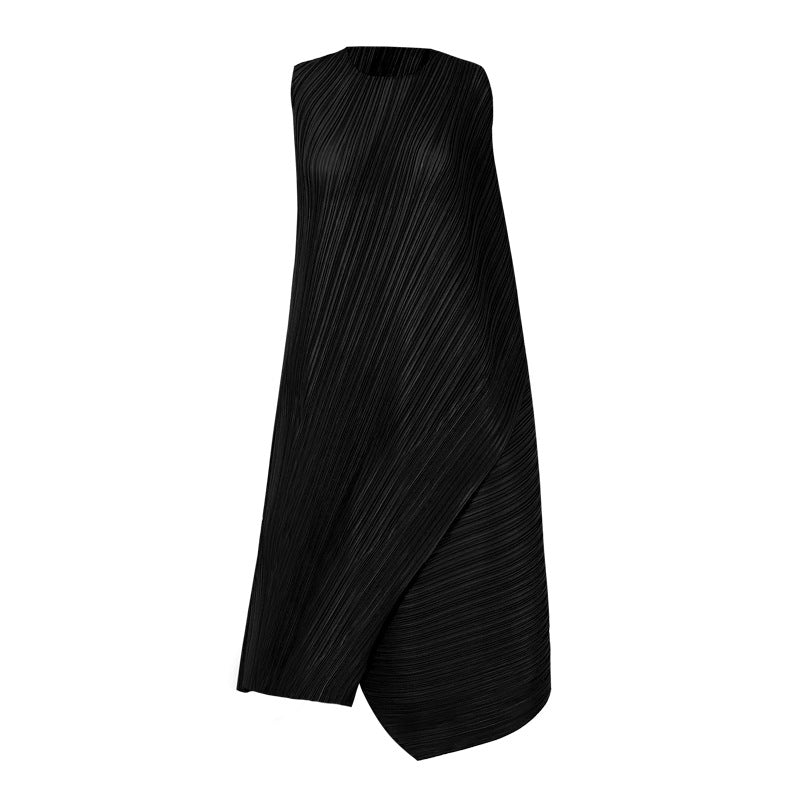 Grade Sense Dress plus Size One Sleeveless Solid Color Loose-Fitting Mid-Length Dress Women