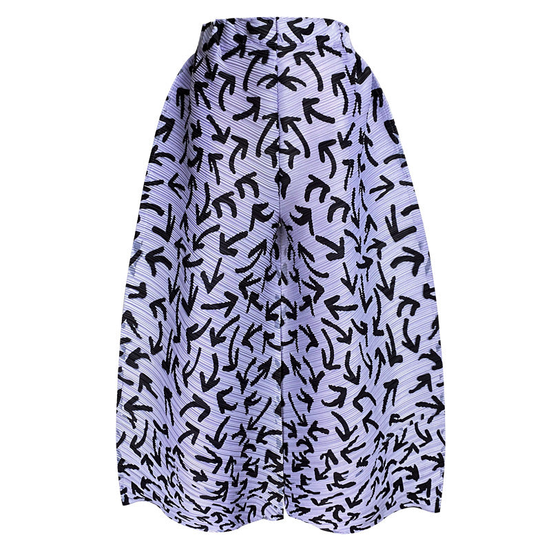 Arrow Suit Women Sleeveless Thin Top Loose Wide Leg Pants Two-Piece Suit Women