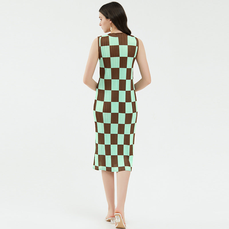 Level Design Skirt Temperament Plaid Dress Women's Level Sense