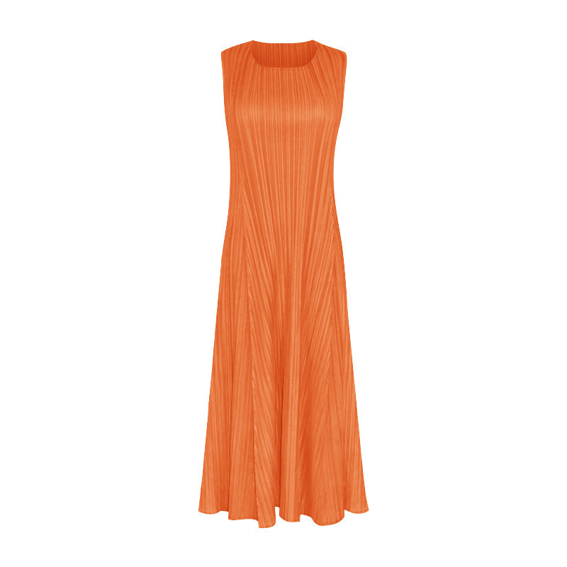 round Neck Sleeveless Slimming Loose Dress