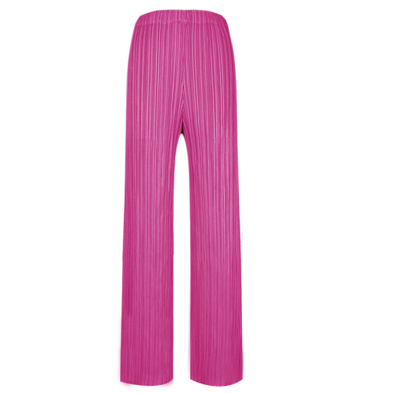 Classic Contraction Trouser Women's Loose and Comfortable Straight-Leg Pants Casual Pants Women's Trousers Women's 9 Colors