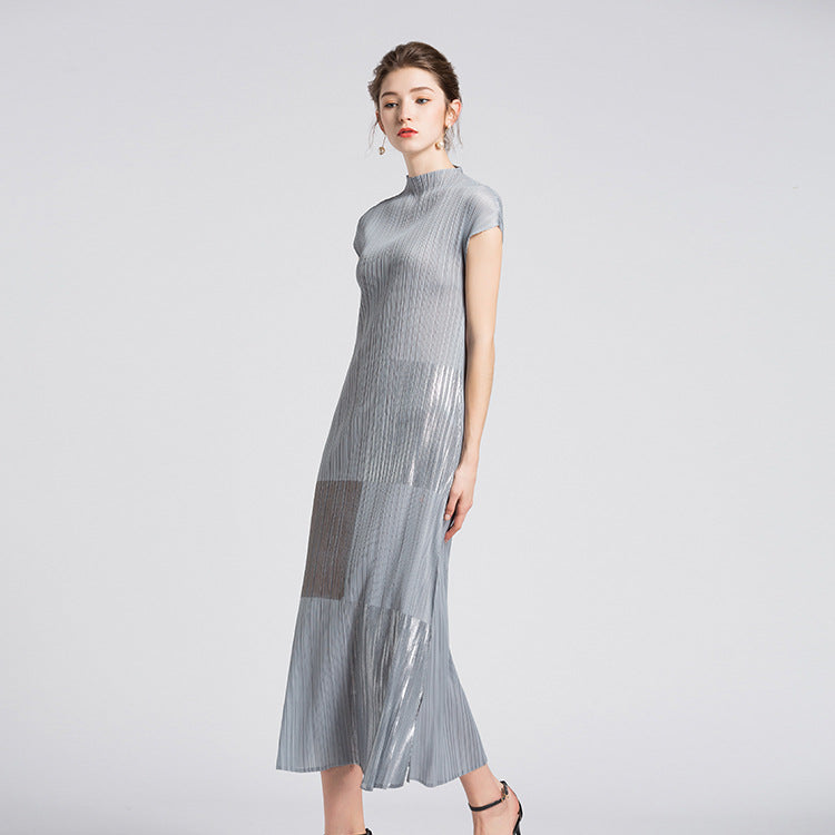 Dress Popular Pleated Dress Classic Style Long Hand-Painted Dress Women