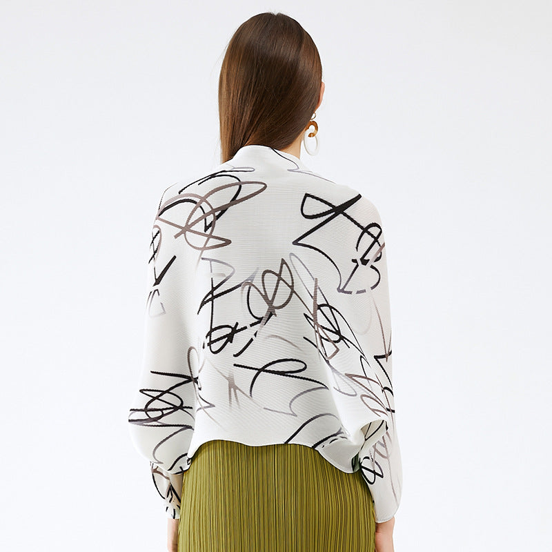 Pleated Sun Protection Clothing No Buckle Women's Lightweight Cardigan Model Half Sleeve Shirt Shawl Small Coat Women