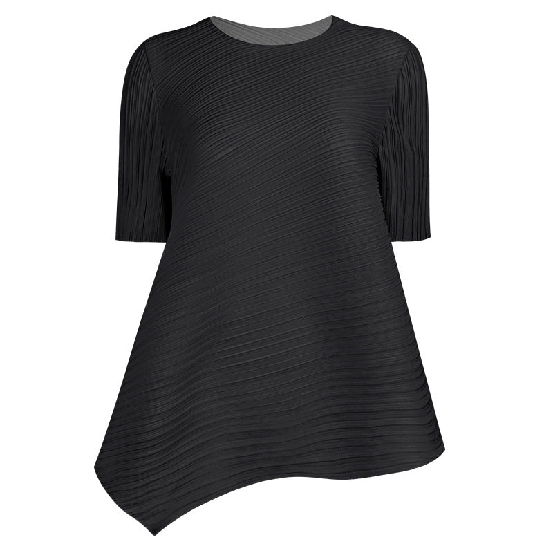 Basic Style Leisure Pullover round Neck Loose Women's T-shirt Top