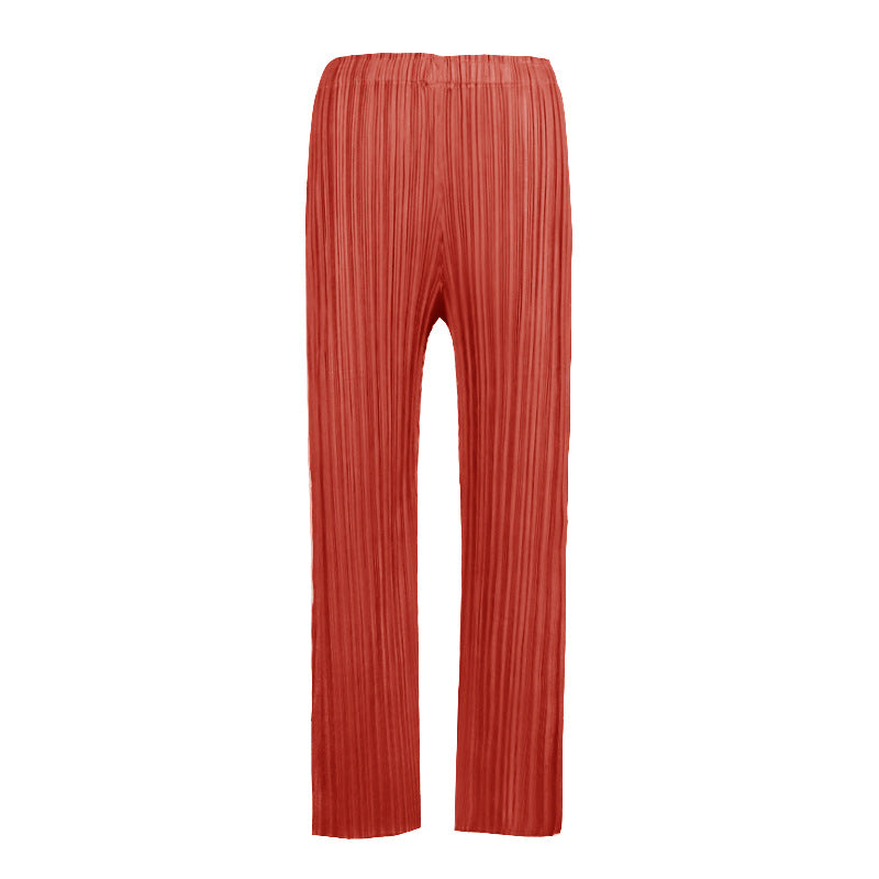 Pleated Comfortable Slim Fit Slimming Tapered Casual Pants Pencil Pants All-Matching Pants