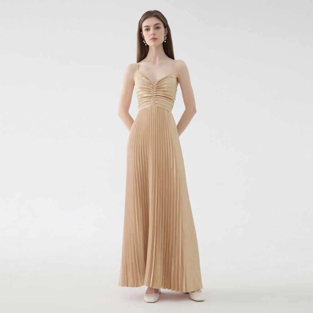 French Backless Ladies' Evening Dress Slip Dress for Women Light Luxury Minority Banquet Dress