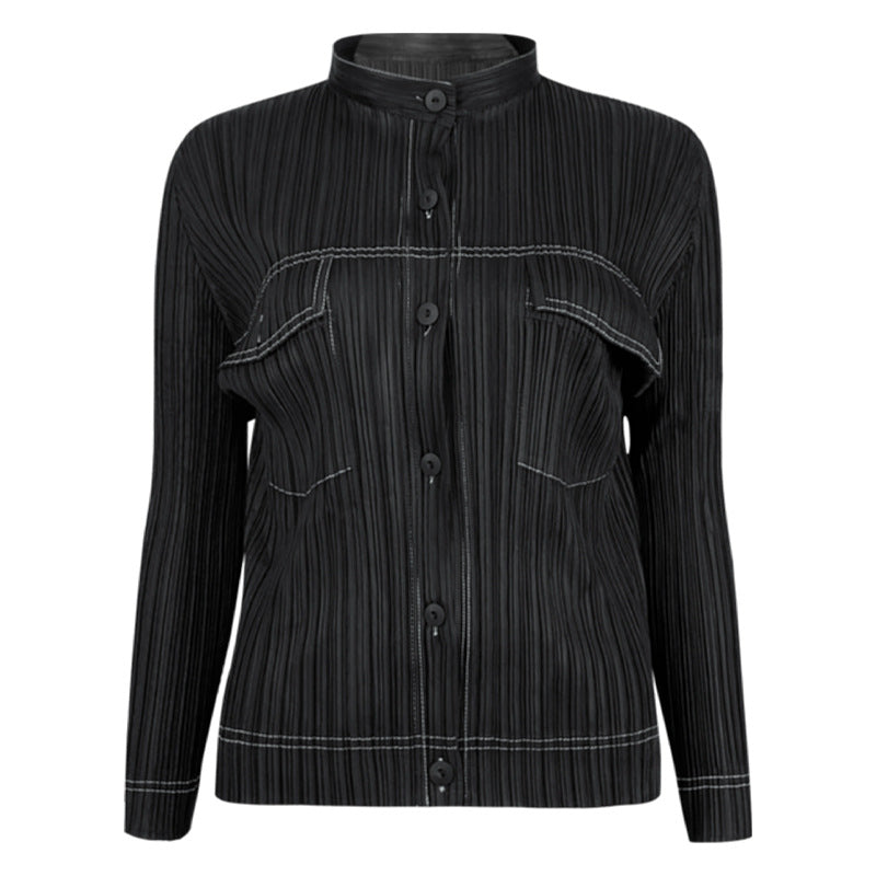 Long Sleeve Printed Denim Top Design Lapel Shirt Casual Shirt for Women