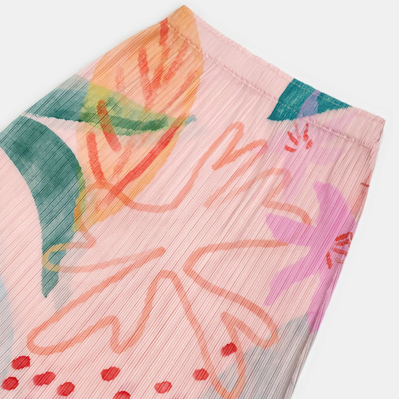 Nanyou Skirt Printing Grade Casual A- line Dress Sense Classic Style