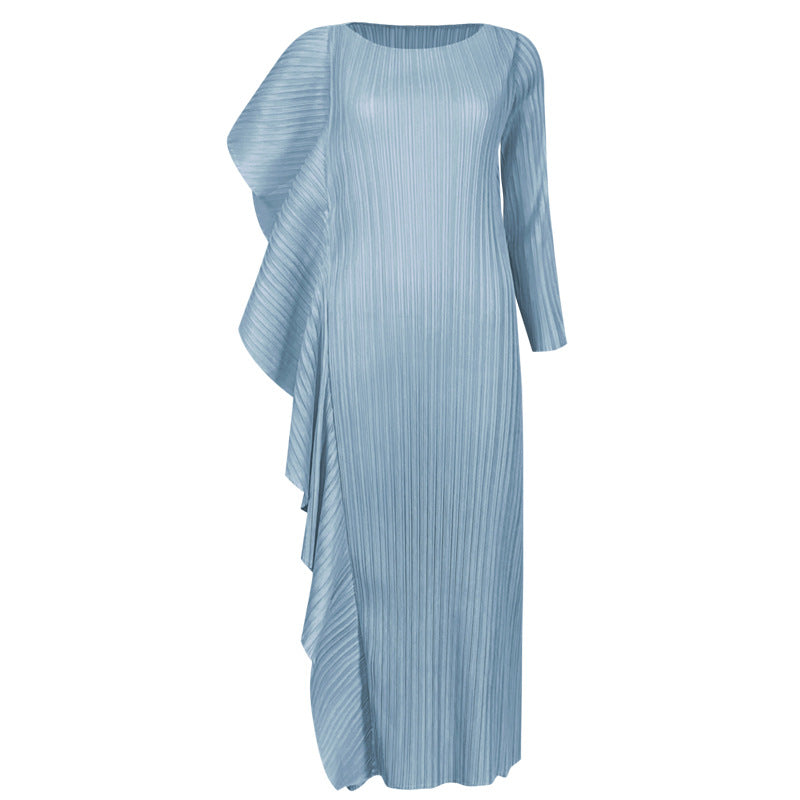 Female Sense Niche Dress Female Sense of Design Asymmetric Solid Color Patchwork Skirt