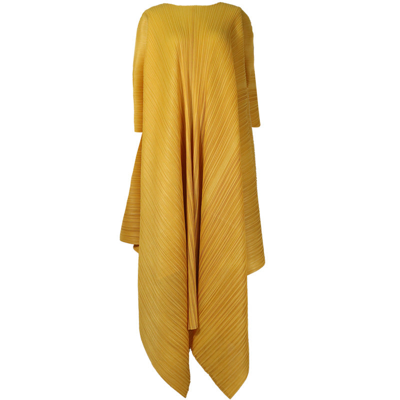 Dress Temperament plus Size Long Sleeve Loose and Irregular Skirt