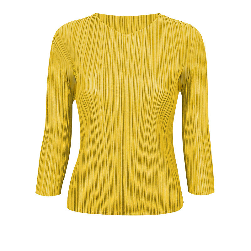 Basic All-Matching Long Sleeve Design Sense Niche Young Top for Women