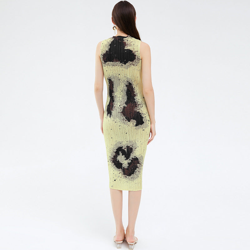 Design Sense Dress Casual Niche Mid-Length Printed Dress Children