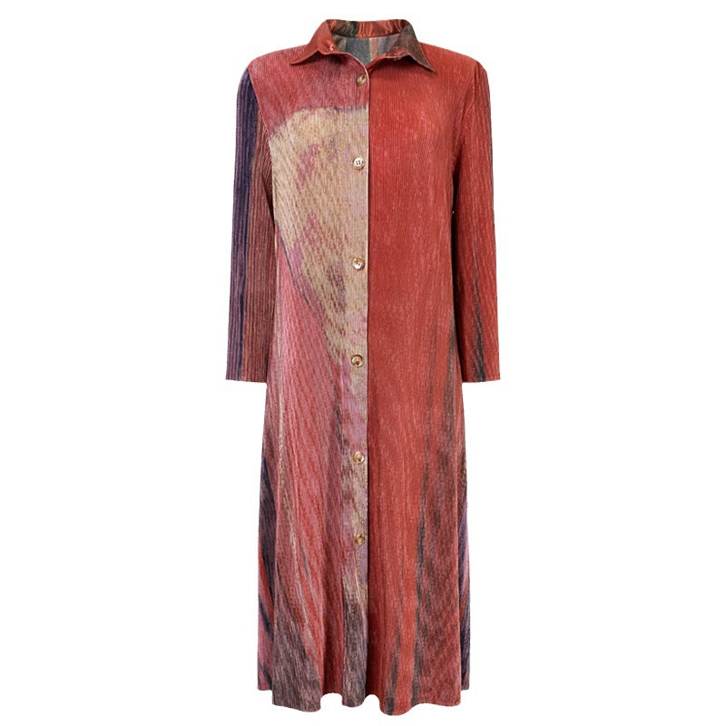 Personalized Printed Dress Women's Slimming Elegant Comfortable Design Wide-Leg Pants Suit Two-Piece Set