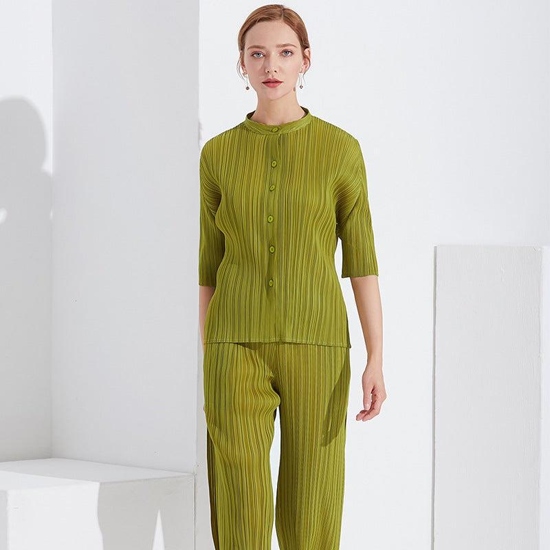 Clothing Niche Elegant Versatile Top Solid Color Cardigan Shirt Women Wholesale