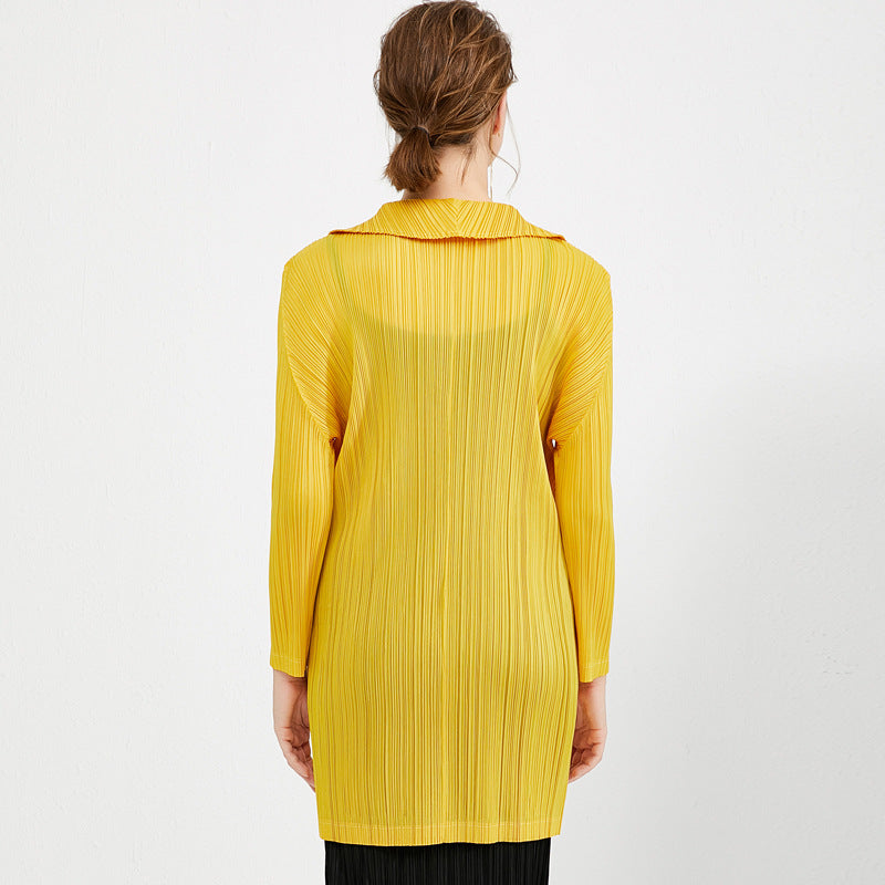 Shirt Casual Women's Cardigan Top Pleated Casual Loose Jacket
