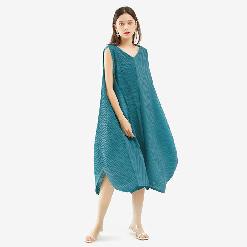 Niche Design Mid-Length Casual Loose Dress Sleeveless Vest Dress Women