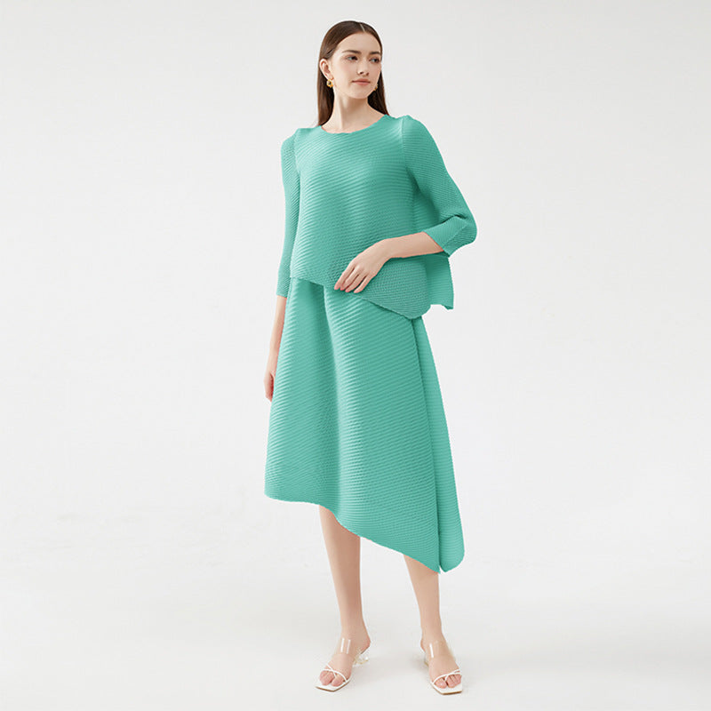 Chanel Suit Women's Irregular Skirt Temperament Top Women's Scale Pleated