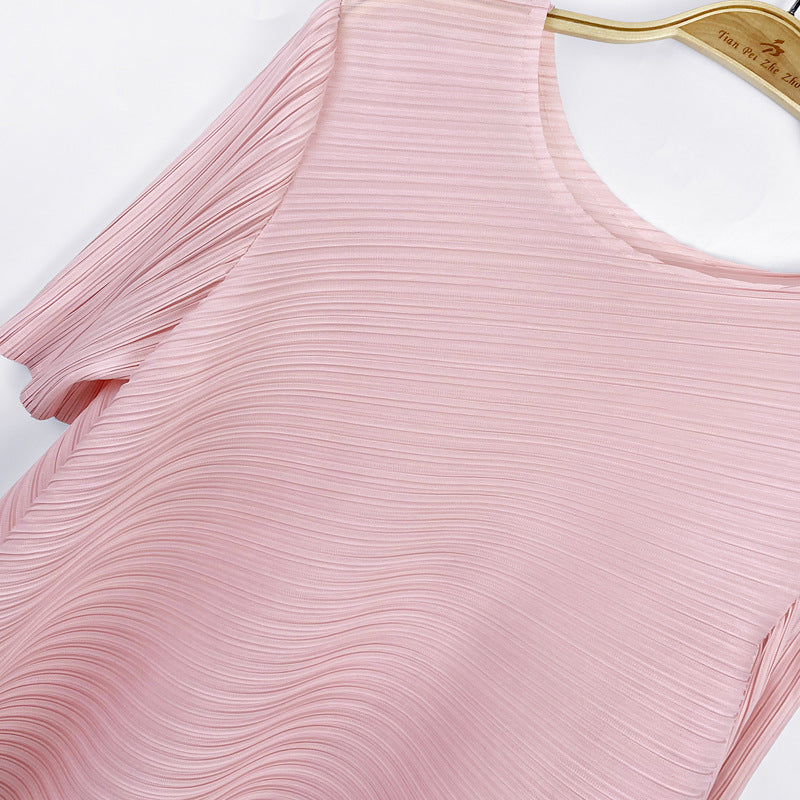 Basic Style Leisure Pullover round Neck Loose Women's T-shirt Top