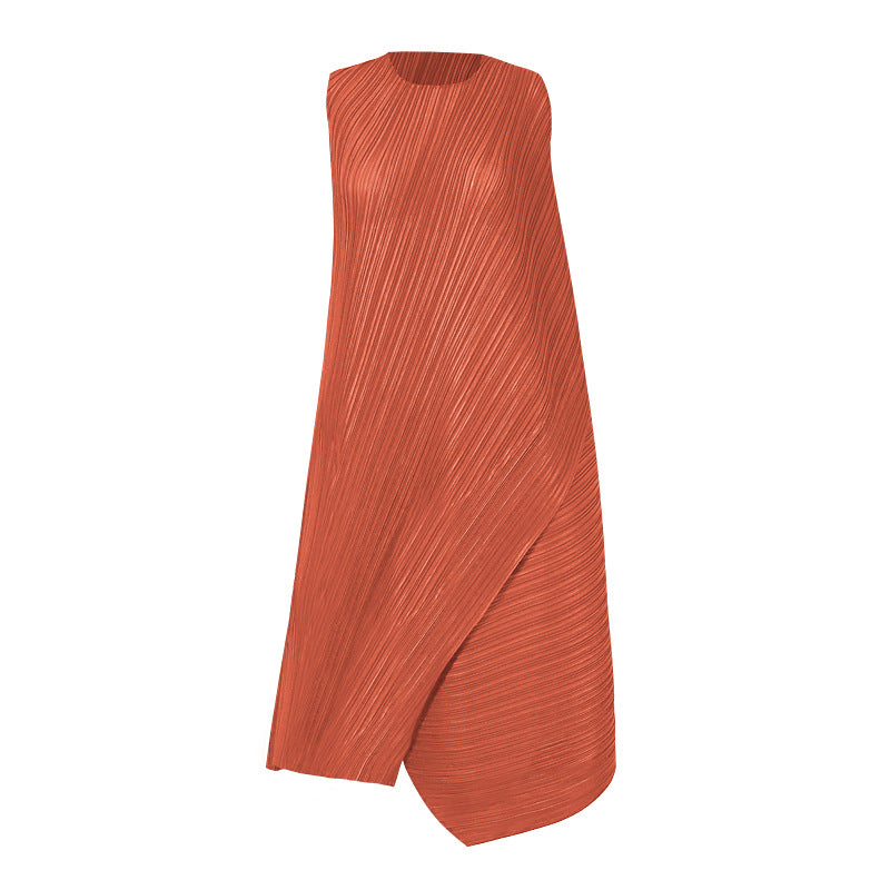 Grade Sense Dress plus Size One Sleeveless Solid Color Loose-Fitting Mid-Length Dress Women