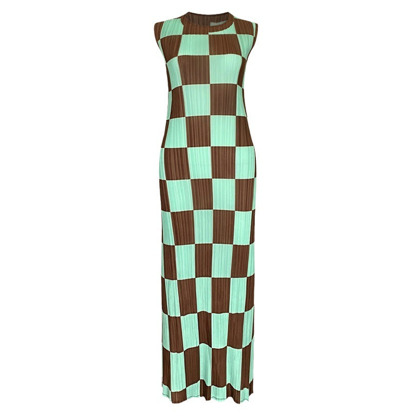 Level Design Skirt Temperament Plaid Dress Women's Level Sense