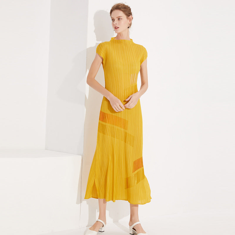 Original Hand-Painted Dress Dress round Neck Sleeveless Dress Clothing