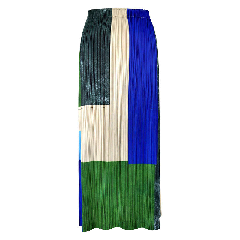 Plaid Two-Piece Plaid Top Slim Skirt Suit Women