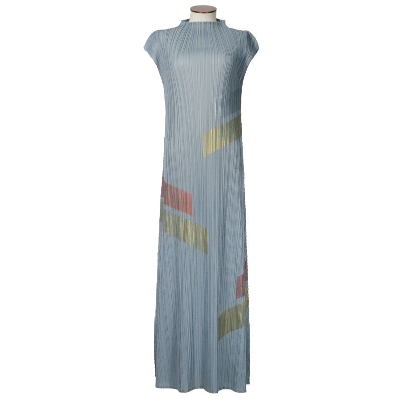 Original Hand-Painted Dress Dress round Neck Sleeveless Dress Clothing