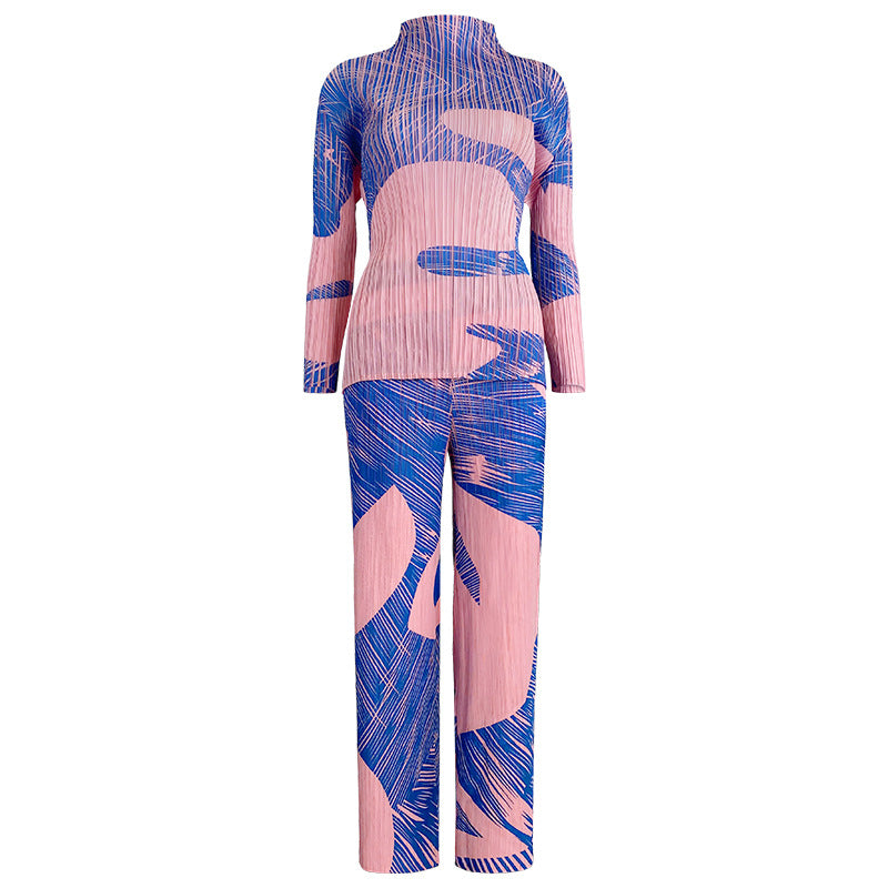 Casual Suit Women's Long-Sleeved Top Casual Pants Slim Fit Two-Piece Suit Autumn Women's