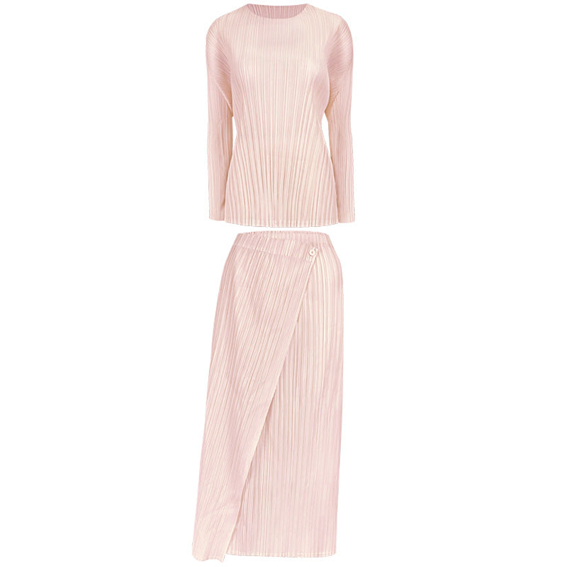 Foundation Package All-Matching Long Sleeve Top Skirt Suit Women