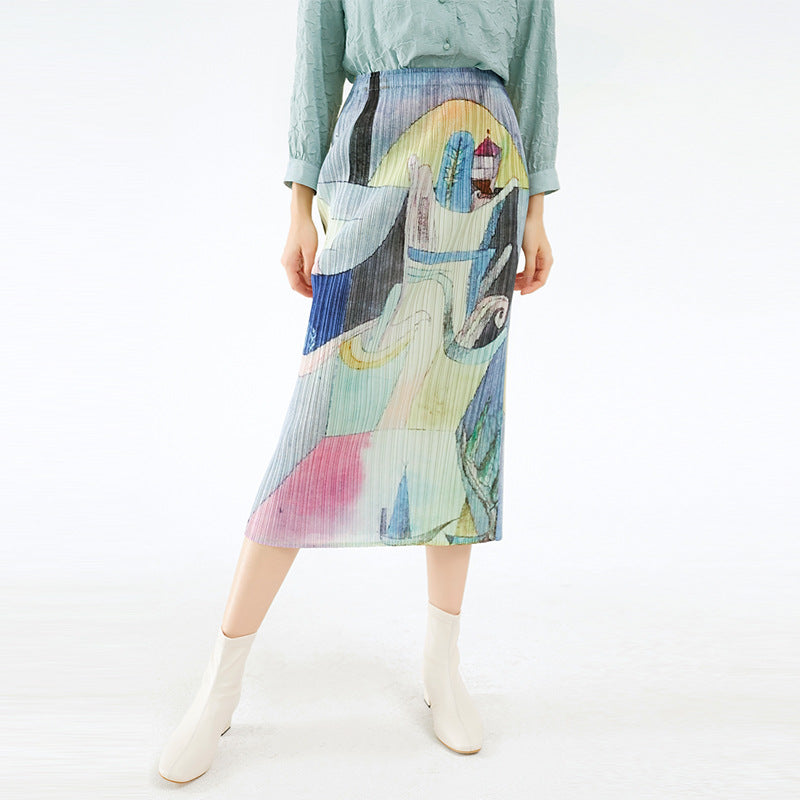 All-Matching plus Size Skirt Women's Summer A- line Skirt Long Skirt