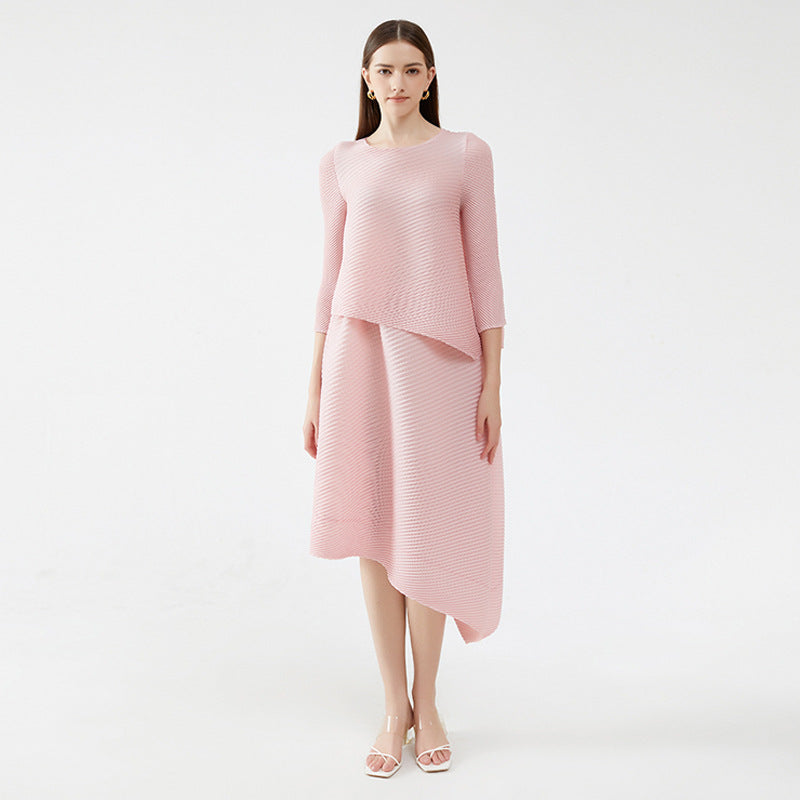 Chanel Suit Women's Irregular Skirt Temperament Top Women's Scale Pleated