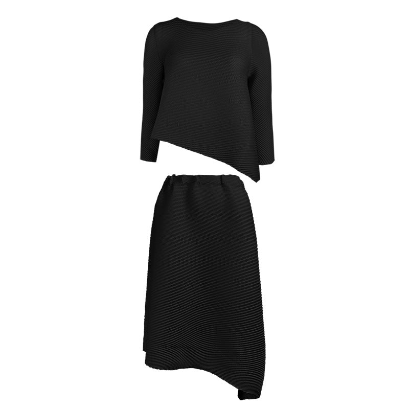 Chanel Suit Women's Irregular Skirt Temperament Top Women's Scale Pleated